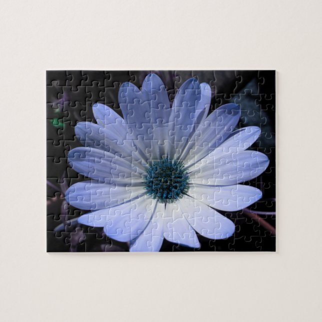 Blue Daisy Flower Puzzle (Horizontal)