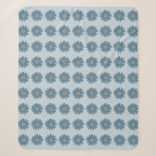 Blue Daisy Sherpa Blanket
