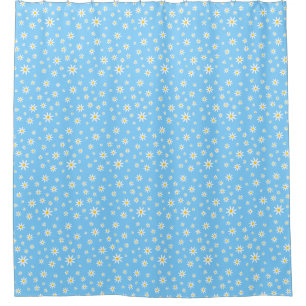 Blue Daisy Shower Curtain