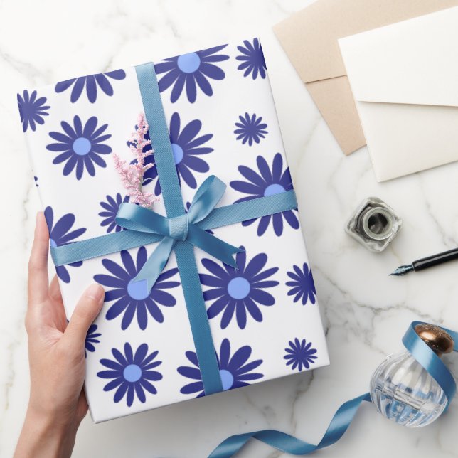 Blue Daisy Wrapping Paper (Gifting)