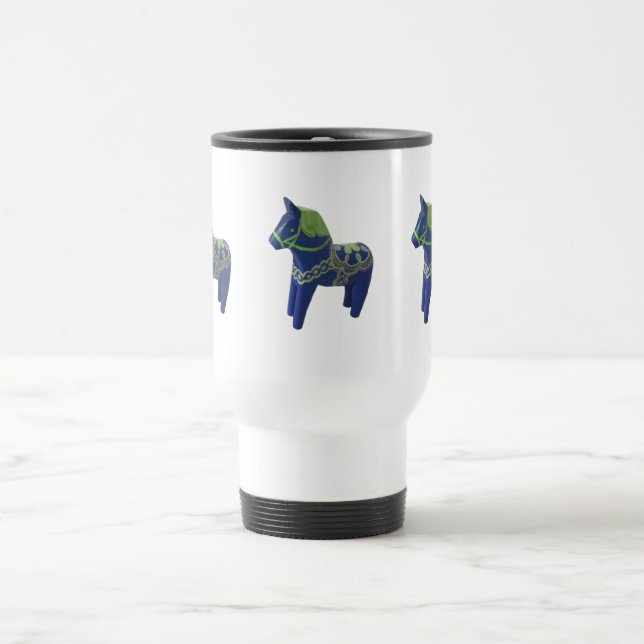 Blue Dala Horse Commuter Mug (Center)