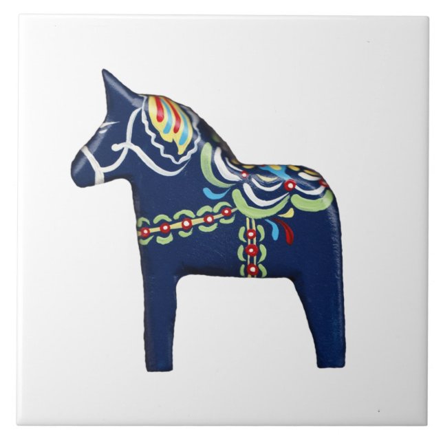 Blue Dala Horse Tile (Front)