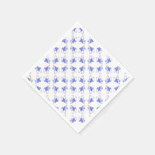 Blue Dala Horses Napkin