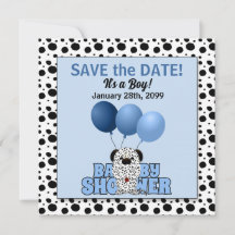 Blue Dalmatian Boys Baby Shower