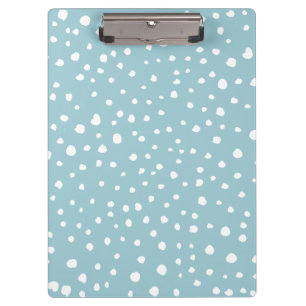 Blue Dalmatian Spots, Dalmatian Dots, Dotted Print Clipboard
