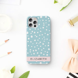 Blue Dalmatian Spots, Dalmatian Dots, Your Name iPhone 12 Pro Case