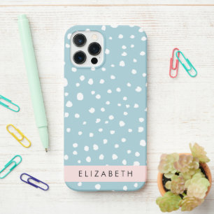 Blue Dalmatian Spots, Dalmatian Dots, Your Name iPhone 12 Pro Case