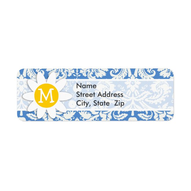 Blue Damask; Daisy (Front)