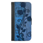 Blue Damask Floral iPhone 6 Plus Wallet Case
