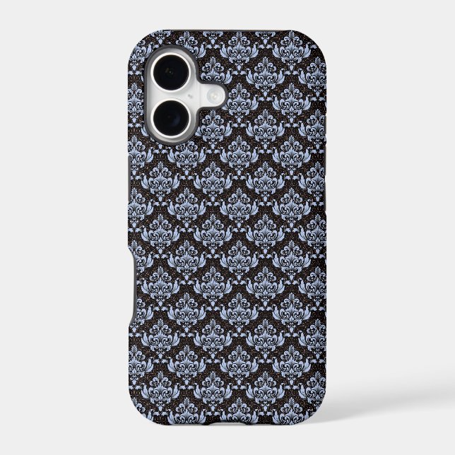 Blue Damask iPhone 11 Case (Back)