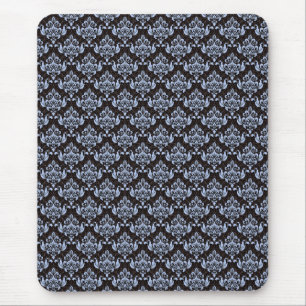 Blue Damask Mouse Pad