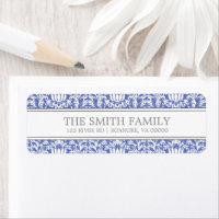 Blue Damask Pattern