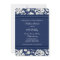 Blue Damask Photo 90th Birthday Party Invitations