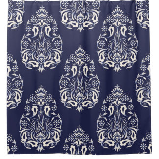 blue damask seamless pattern element