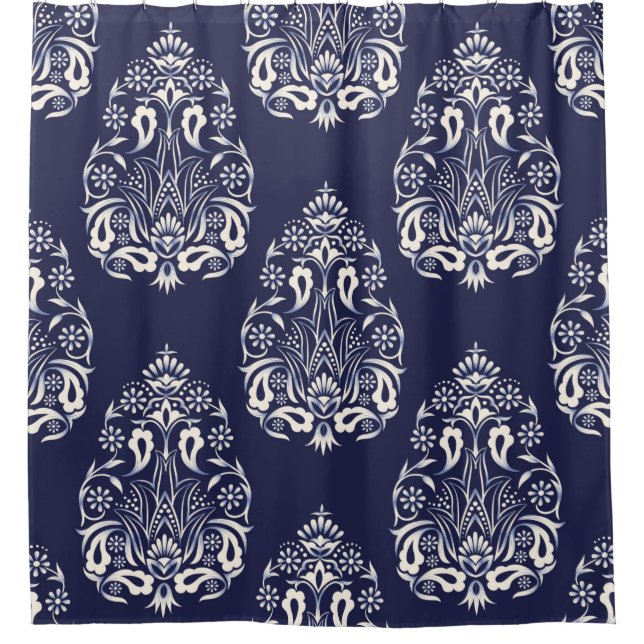 blue damask seamless pattern element (Front)