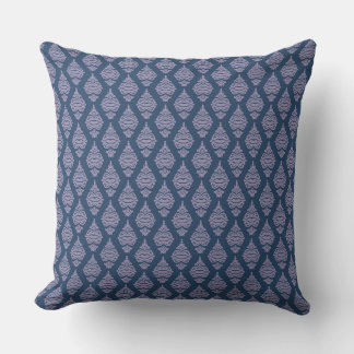 Blue Damask Sofa Cushion