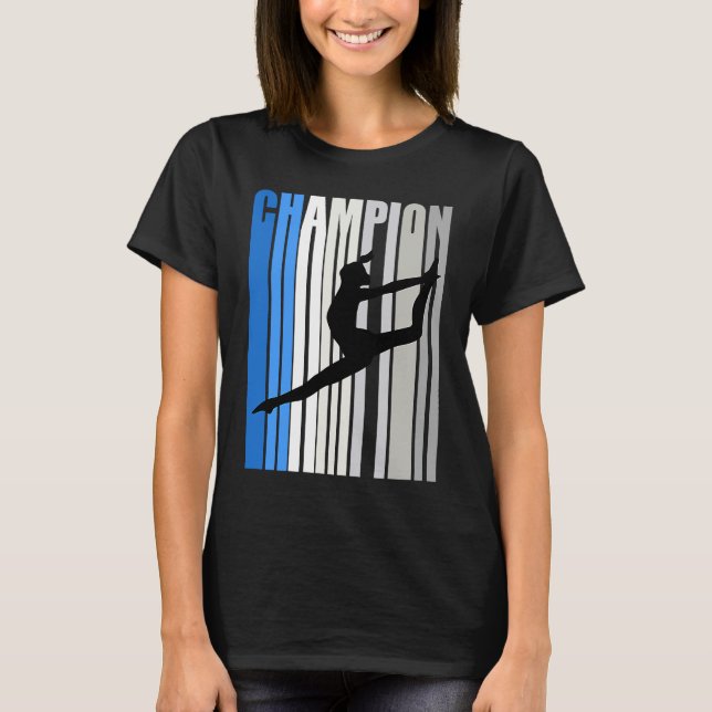 Blue Dance Champion Girls Birthday Outside Dance C T-Shirt (Front)