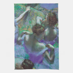 Blue Dancers by Edgar Degas, Vintage Impressionism Kitchen Towel
