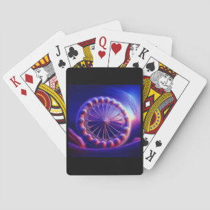 Blue Dandelion Fractal Playing Cards