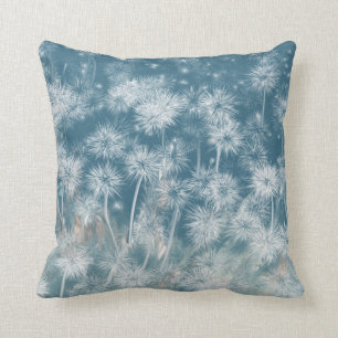 Blue Dandelion Print Cushion