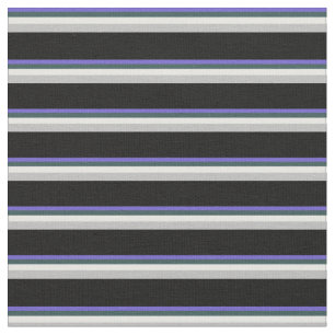 Blue, Dark Slate Grey, Mint Cream, Grey & Black Fabric