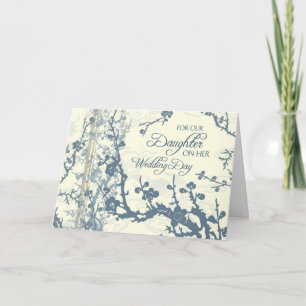 Blue Daughter Wedding Congratulations Card