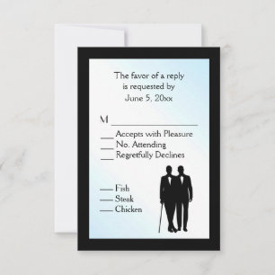 Blue Day Gay Wedding with Menu Choice