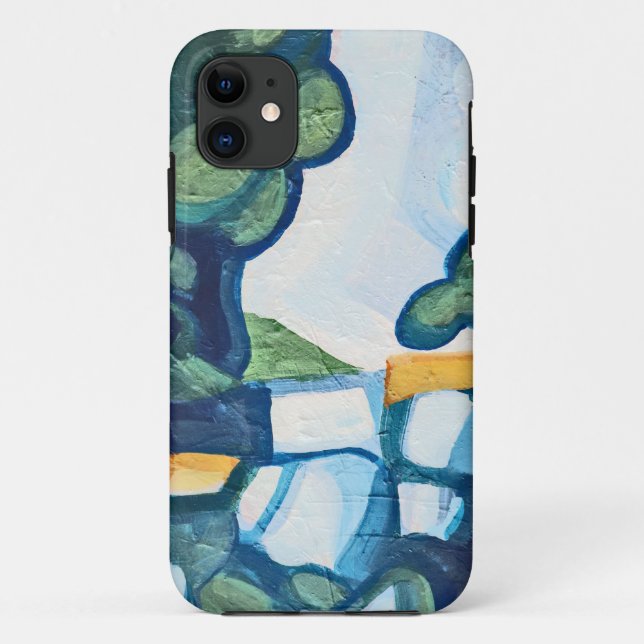 Blue Day Inspirational Landscape                   Case-Mate iPhone Case (Back)