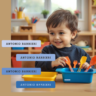 Blue Daycare Clothing Belonging Labels Name Boy