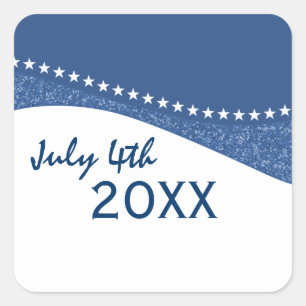 Blue Dazzling Star Curves Stickers