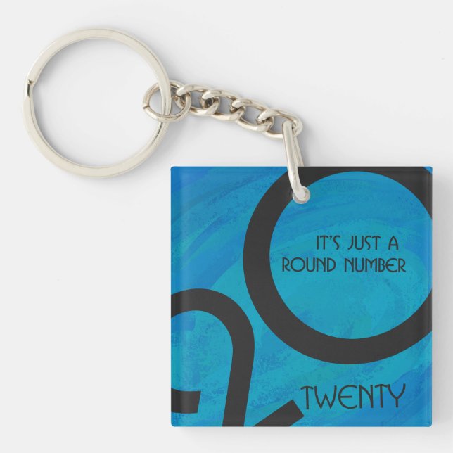 Blue Decade Birthdday Keychain (Front)