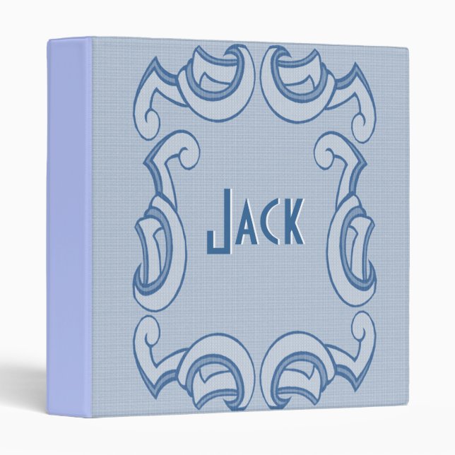 Blue Deco Framed Binder (Front/Spine)