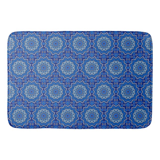 Blue Decorative Bath Mat (Front)