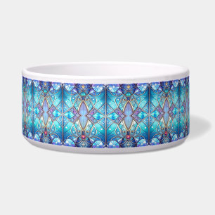 Blue Decorative Ceramic Pet Bowl