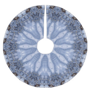 Blue Decorative Christmas Tree Skirt