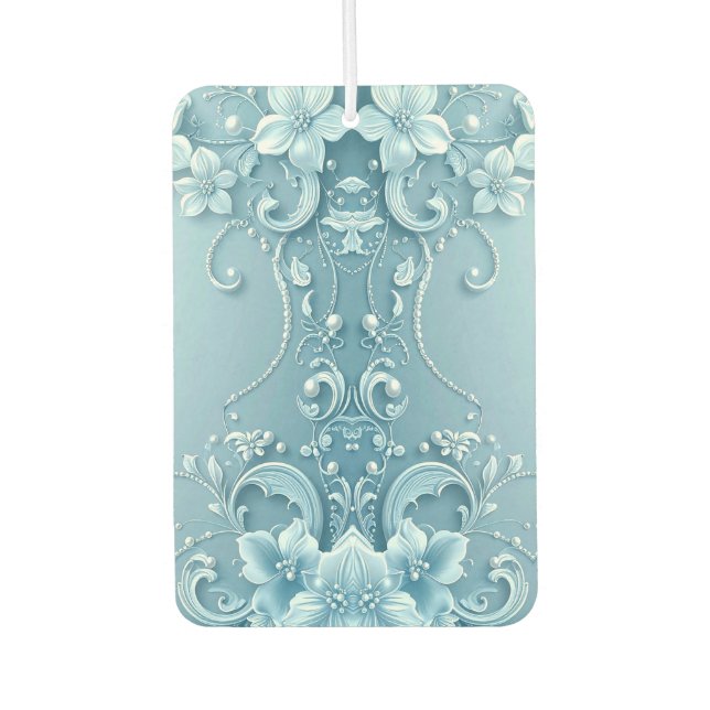 Blue Decorative Floral Air Freshener (Front)