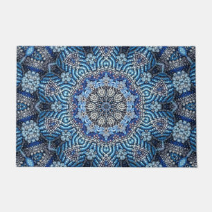 Blue Decorative Holiday Doormat