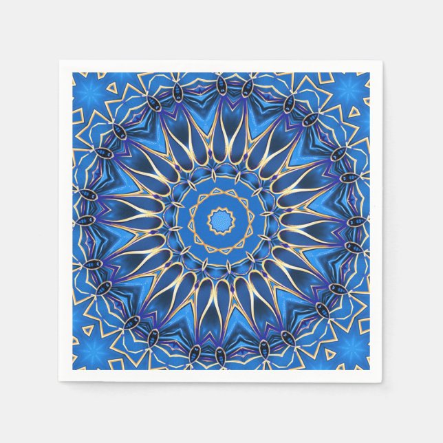 Blue Decorative Holiday Napkin (Front)