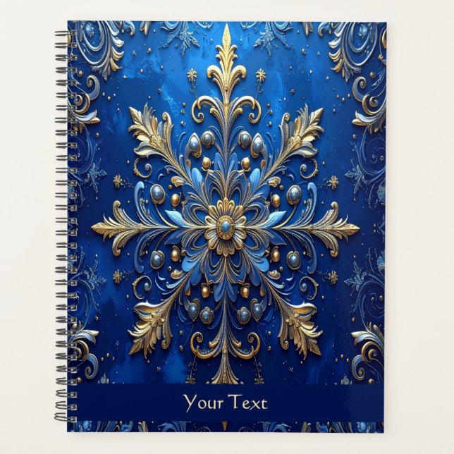 Blue Decorative Holiday Planner (Front)