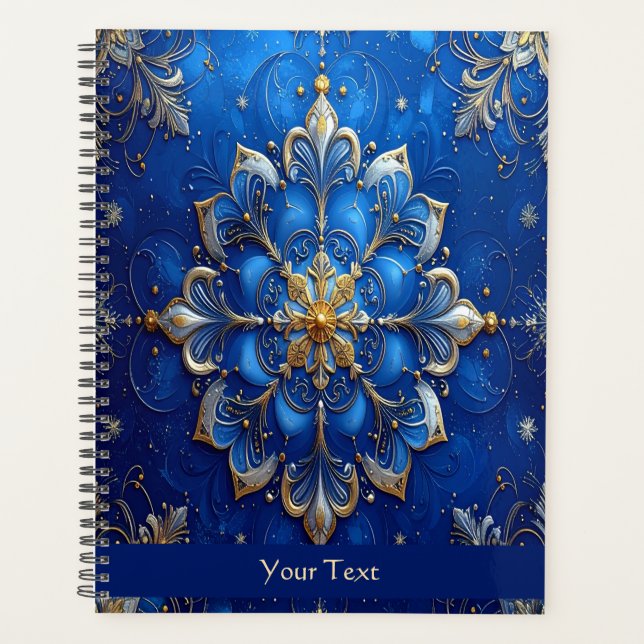 Blue Decorative Holiday Planner (Front)