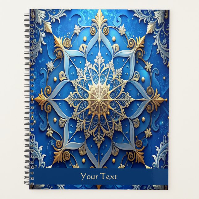 Blue Decorative Holiday Planner (Front)