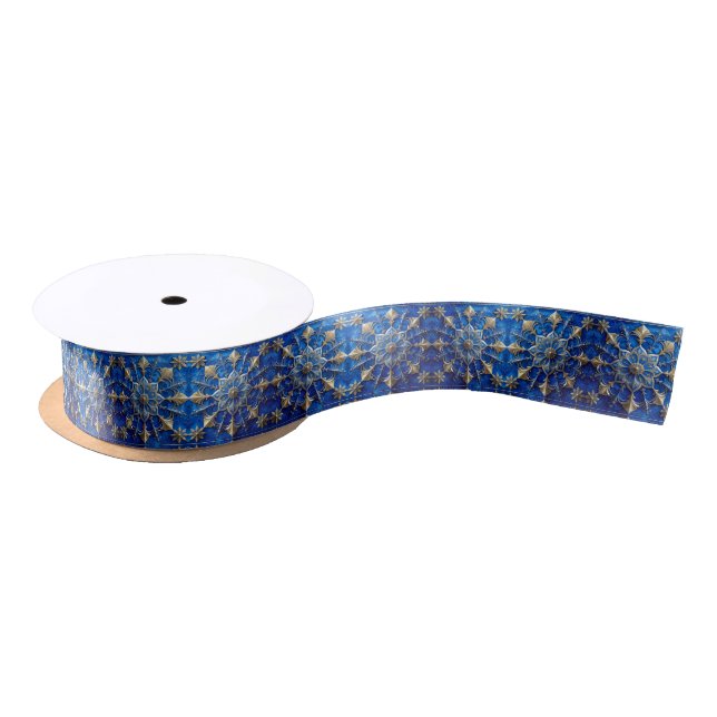 Blue Decorative Holiday Satin Ribbon (Spool)