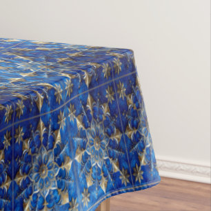Blue Decorative Holiday Tablecloth