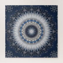 Blue Decorative Jigsaw Puzzle
