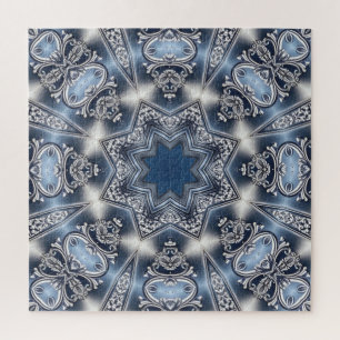 Blue Decorative Jigsaw Puzzle