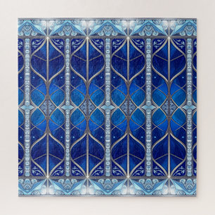 Blue Decorative Jigsaw Puzzle
