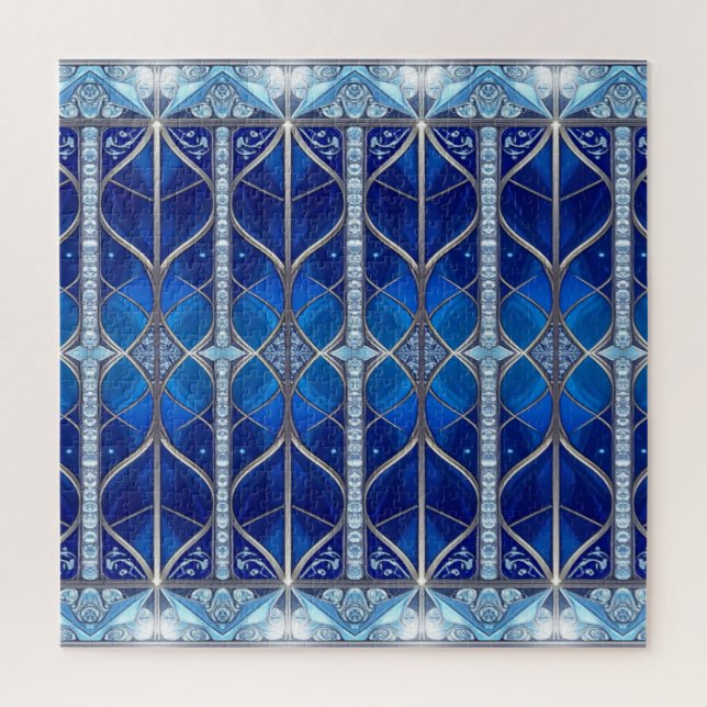 Blue Decorative Jigsaw Puzzle (Vertical)