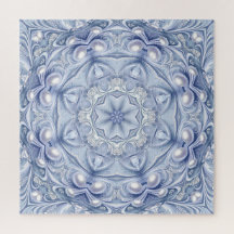 Blue Decorative Jigsaw Puzzle