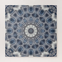 Blue Decorative Jigsaw Puzzle