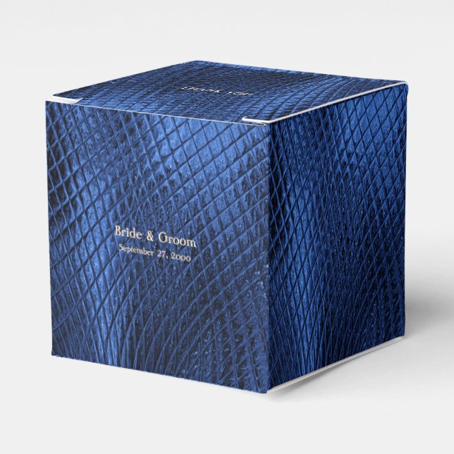  Blue Decorative Modern Favour Box (Front Side)
